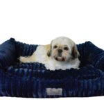 Legowisko dla psa L14 - S  40/60cm   DELUX Prążek 2,5cm GRANATOWE