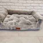 Legowisko dla psa L14 - S  40/60cm   DELUX Prążek 2,5cm Popiel